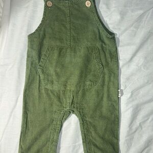 Rabbit & Bear Organic Cotton corduroy overalls 12m green